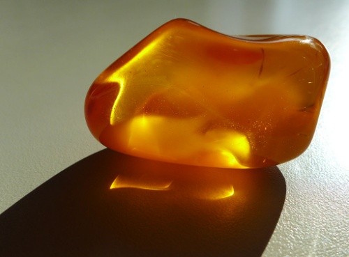 En la imagen puede verse un trozo de ámbar